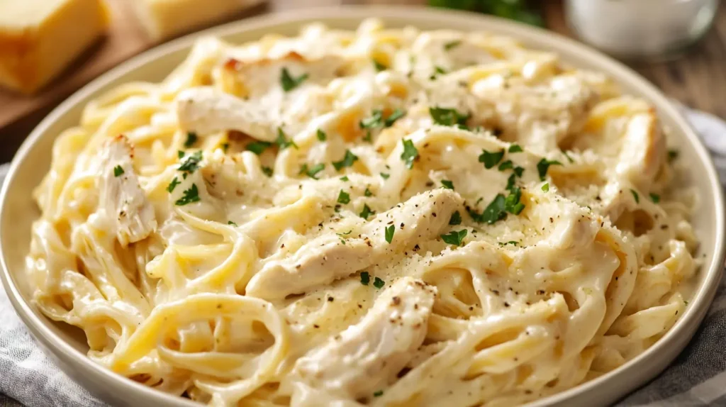 Chicken Alfredo Fettuccine Casserole