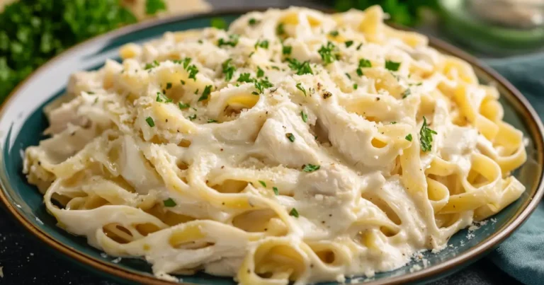 Chicken Alfredo Fettuccine Casserole