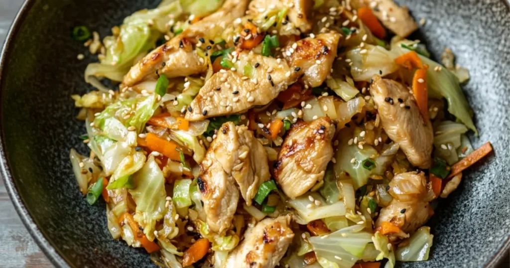Chicken cabbage stir fry