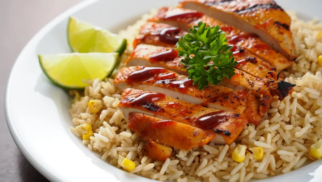 bbq grilled chicken and rice recipe