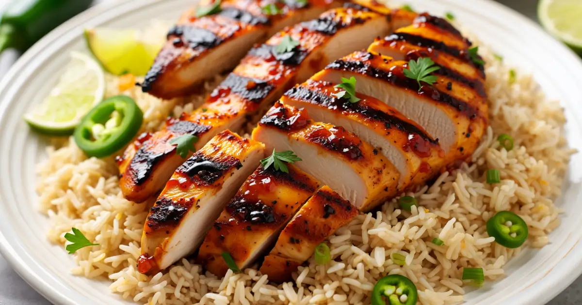 bbq grilled chicken and rice