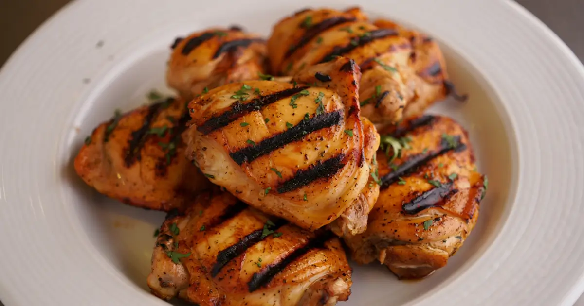 Grilled boneless chicken thighs Recipe