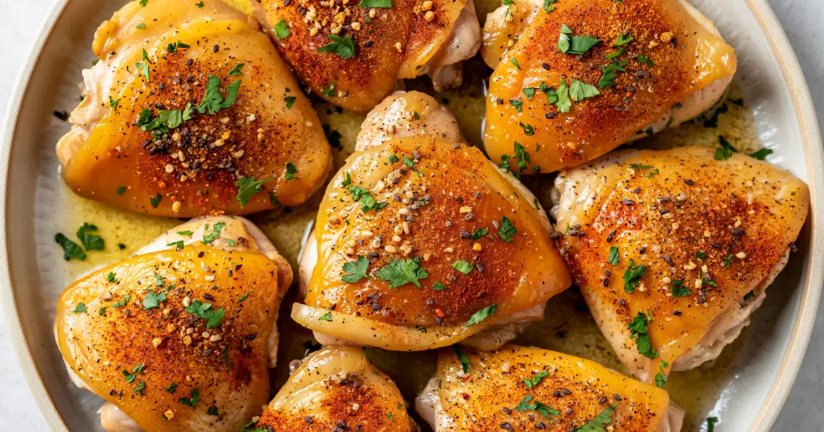 chicken thighs skinless baked Recipe