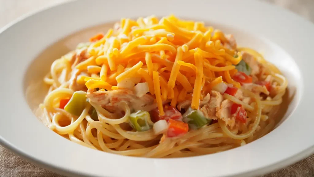 Chicken Spaghetti Recipe with Rotel