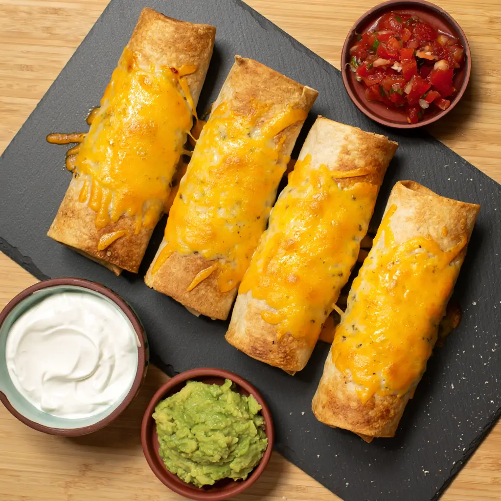 Baked Chicken Chimichangas